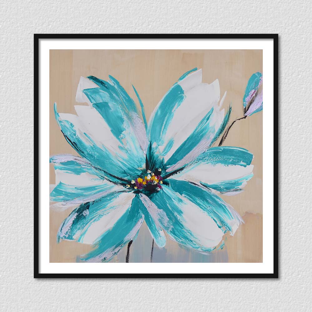 White Blue Flower